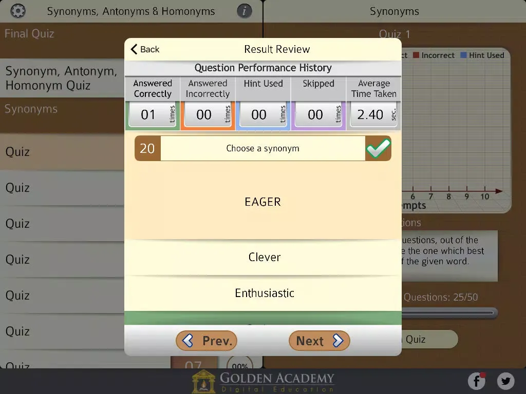 Capturas de pantalla de Grammar Expert: Synonyms, Antonyms and Homonyms FREE iPad 