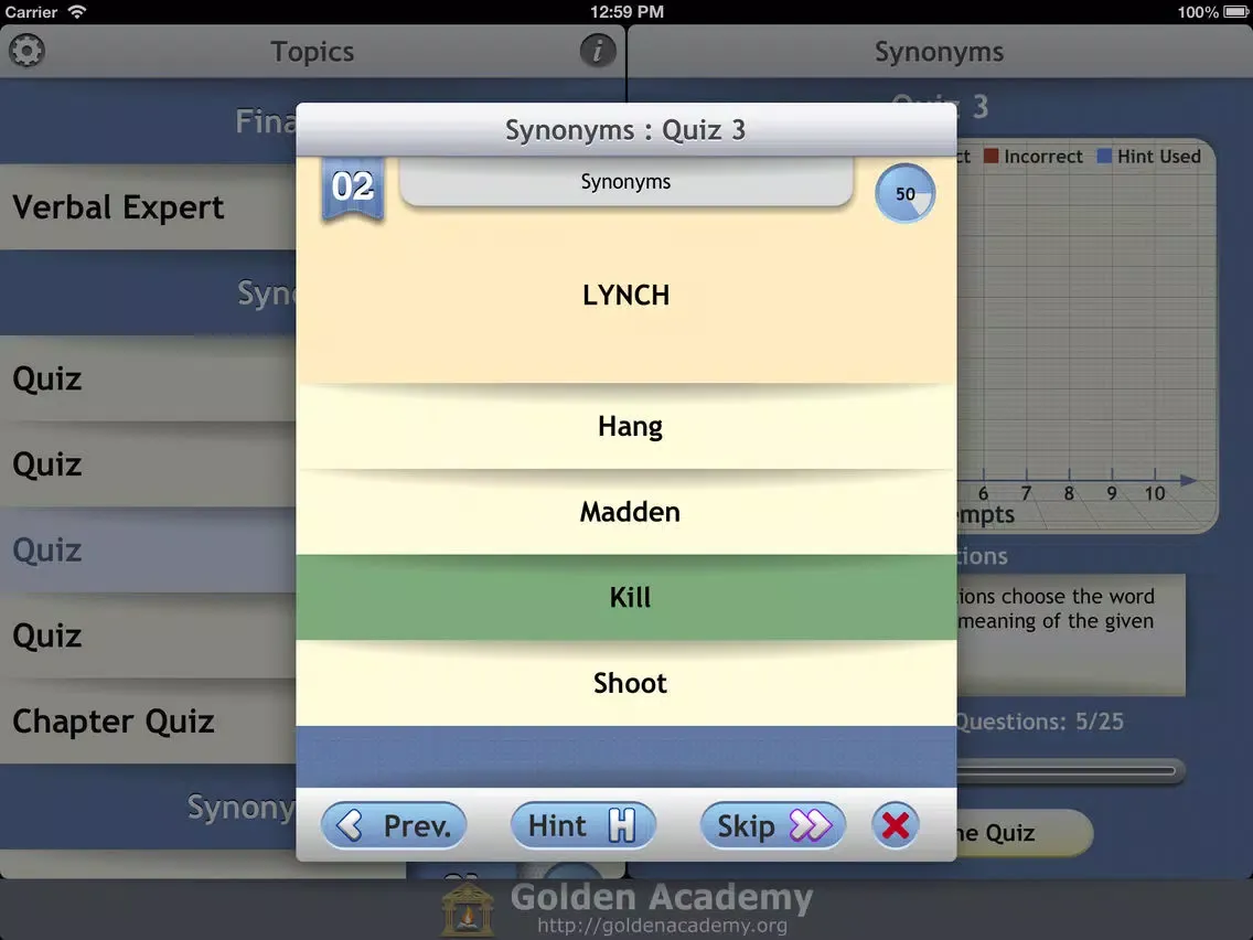 Zrzuty ekranu Verbal Expert : Synonyms and Antonyms FREE iPad 