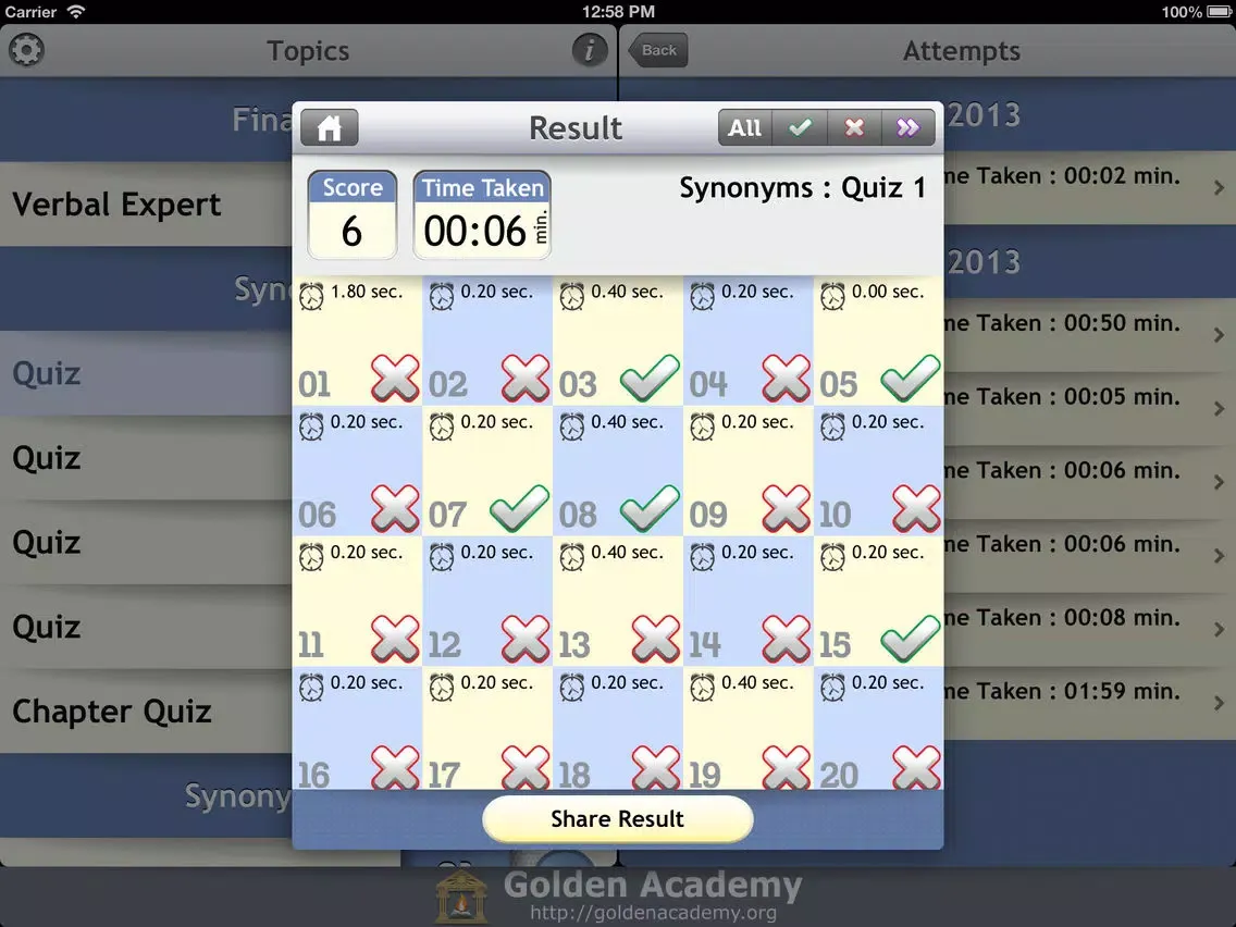 Zrzuty ekranu Verbal Expert : Synonyms and Antonyms FREE iPad 