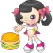 Cute Burgers Hungry Customers