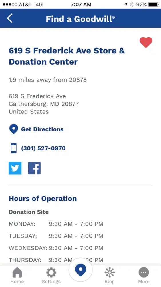 Goodwill Mobile App Screenshots