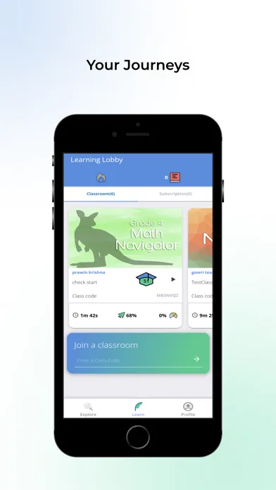 Capturas de tela do MyNavigator for Learners