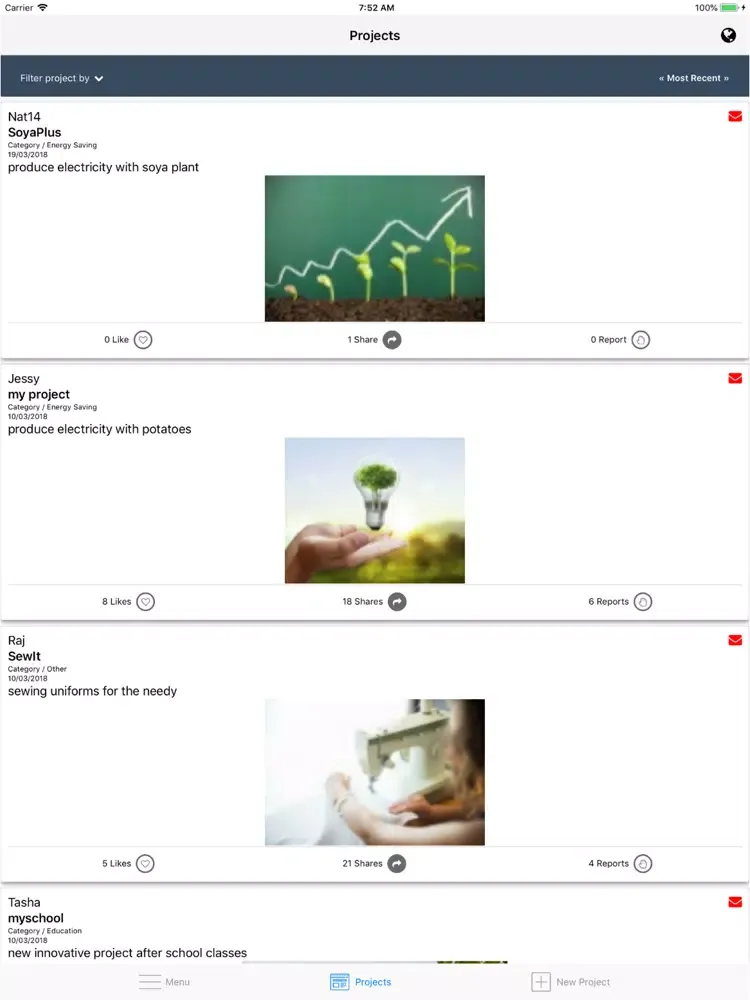Captures d'écran de SME NET iPad 