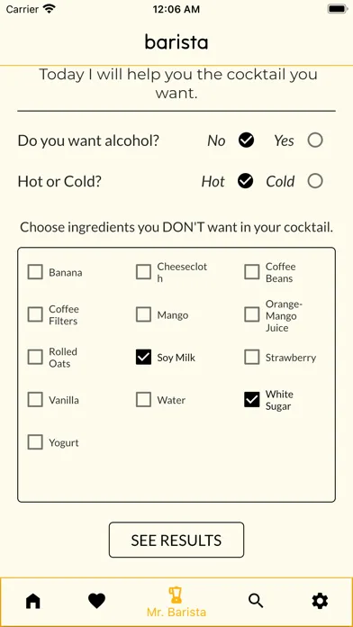 Capturas de tela do Barista - Cocktail Maker