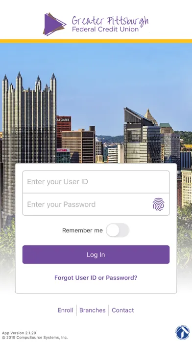 Zrzuty ekranu Greater Pittsburgh FCU Mobile
