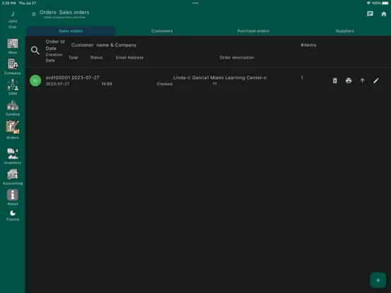 GrowERP Admin open source iPad  Screenshots
