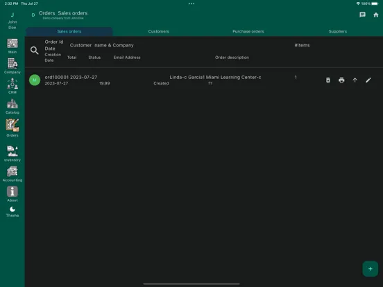 GrowERP Admin open source iPad  Screenshots