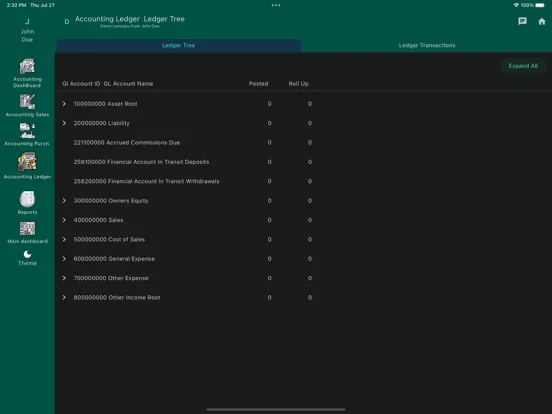 GrowERP Admin open source iPad  Screenshots