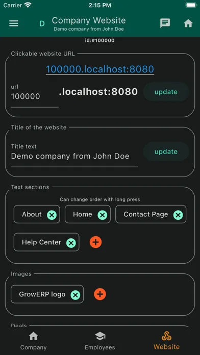 GrowERP Admin open source Screenshots