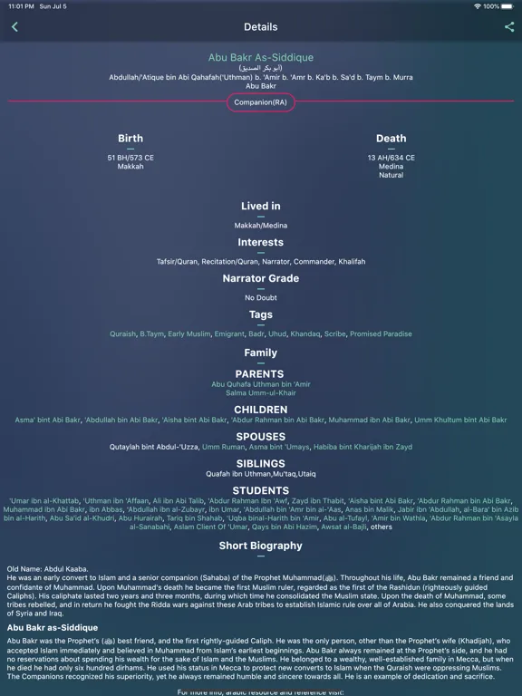 Capturas de tela do Muslim Scholars & Companions iPad 