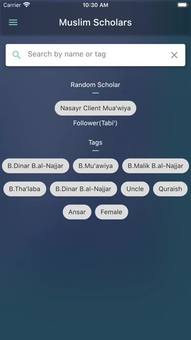 Capturas de tela do Muslim Scholars & Companions