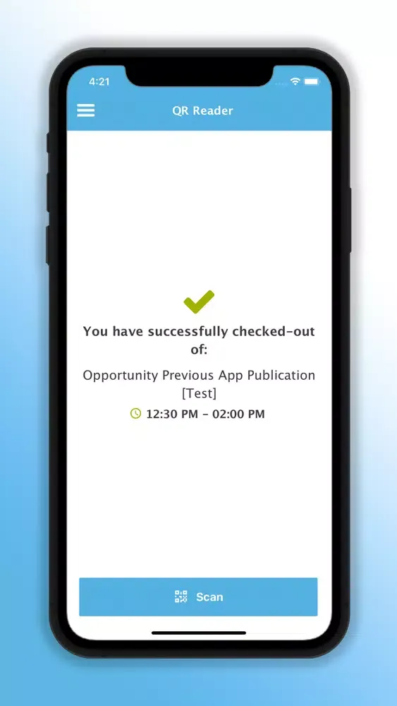 Screenshot di HandsOn Connect Quick Check-In