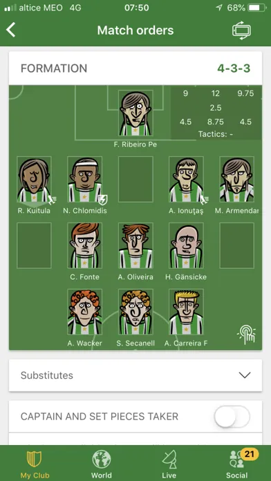 Tangkapan skrin Hattrick Football Manager Game