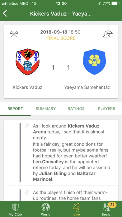 Tangkapan skrin Hattrick Football Manager Game