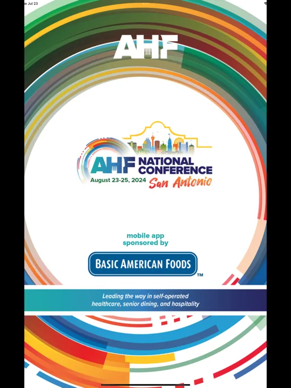 Capturas de tela do AHF Annual Conference iPad 