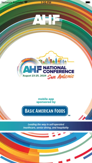 Capturas de tela do AHF Annual Conference