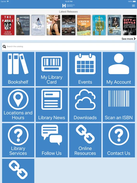 Henderson Libraries iPad  স্ক্রিনশট