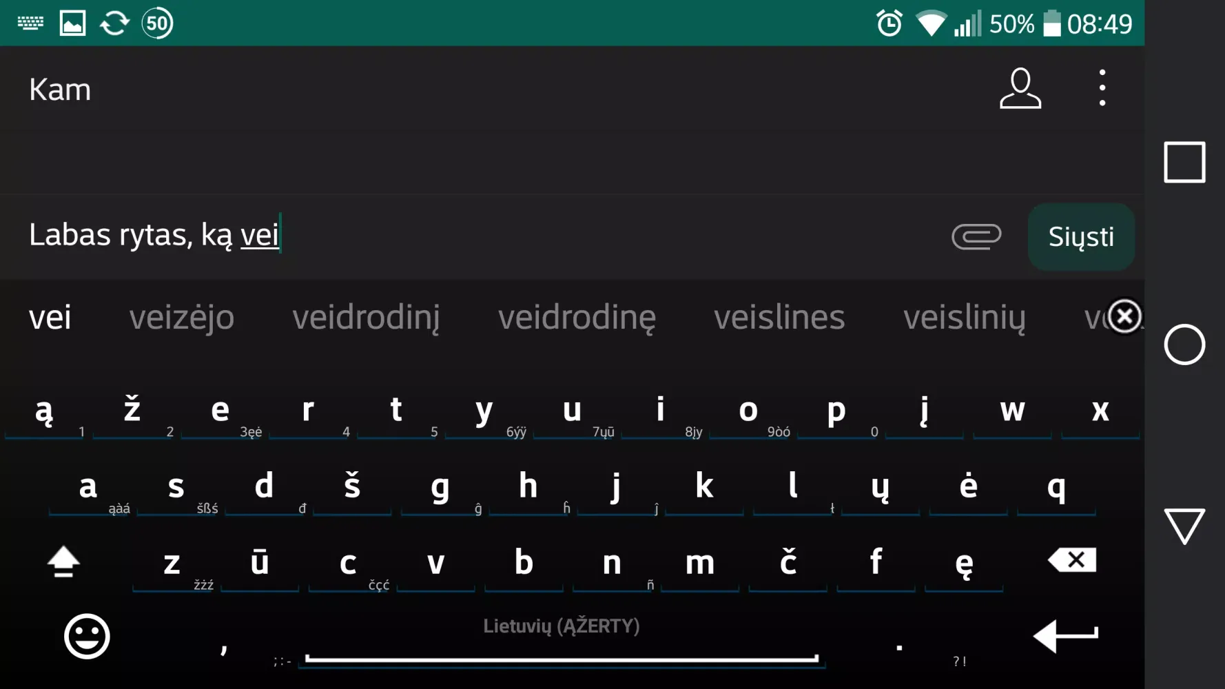 Capturas de pantalla de Lithuanian for AnySoftKeyboard