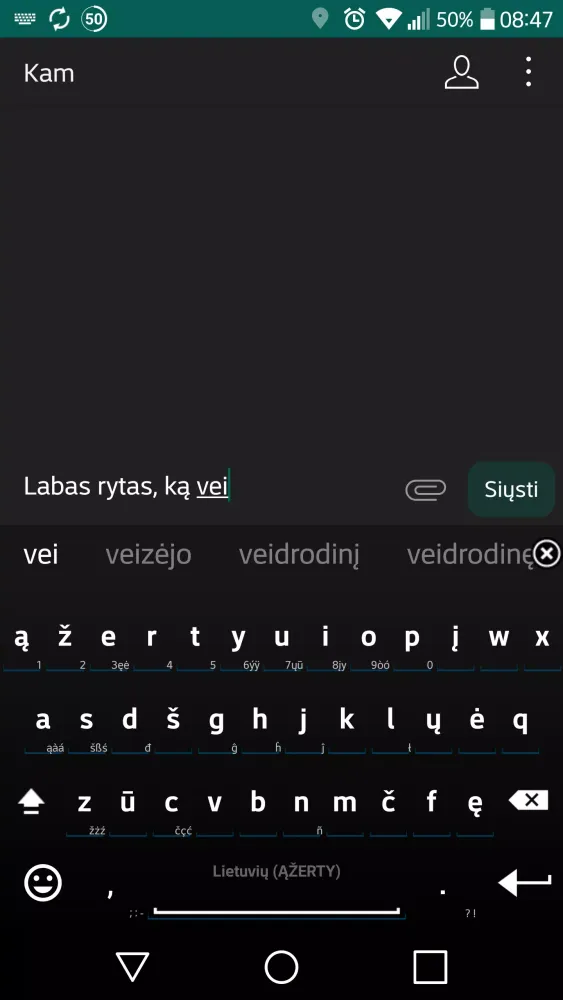 Capturas de pantalla de Lithuanian for AnySoftKeyboard