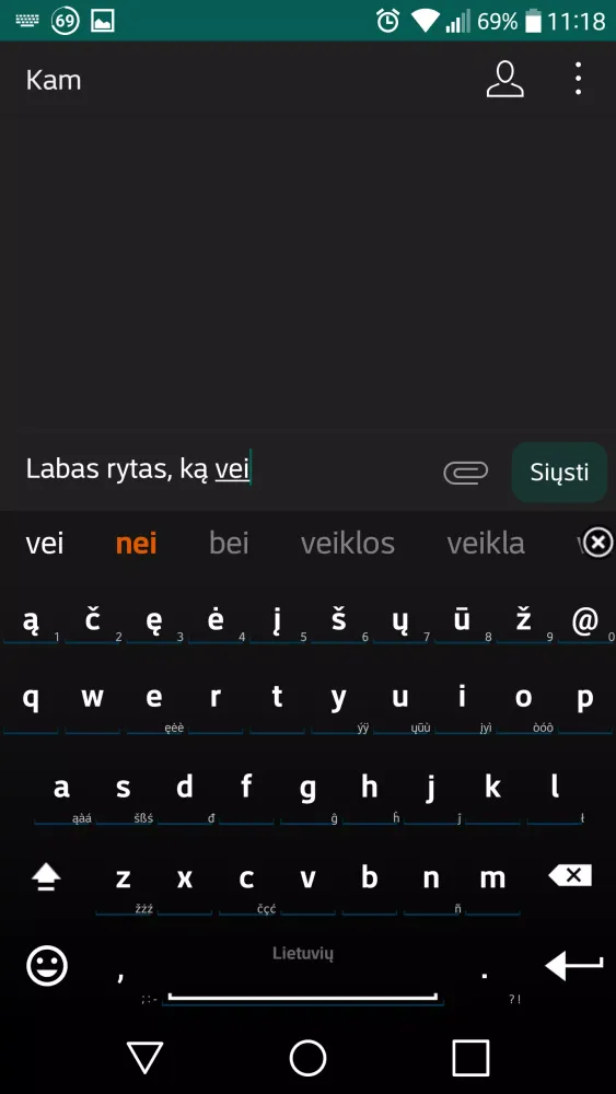 Capturas de pantalla de Lithuanian for AnySoftKeyboard
