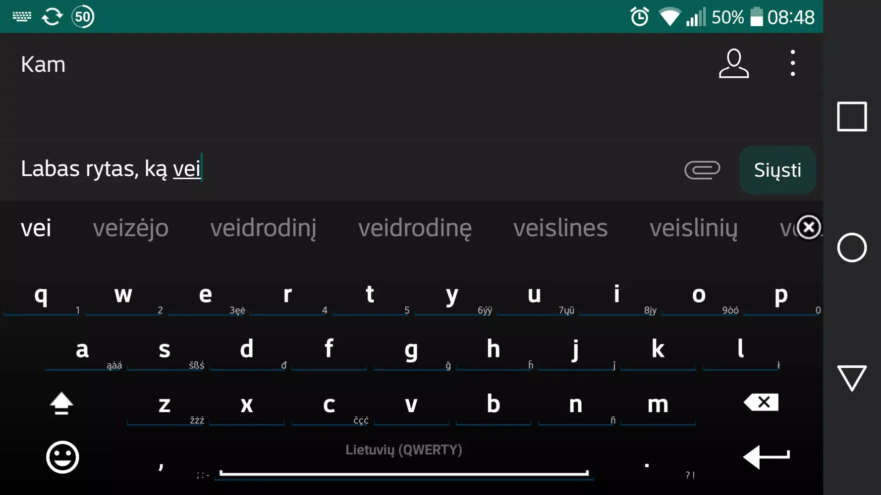 Capturas de pantalla de Lithuanian for AnySoftKeyboard