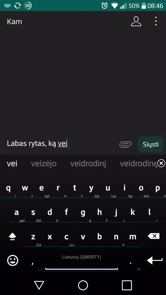 Capturas de pantalla de Lithuanian for AnySoftKeyboard