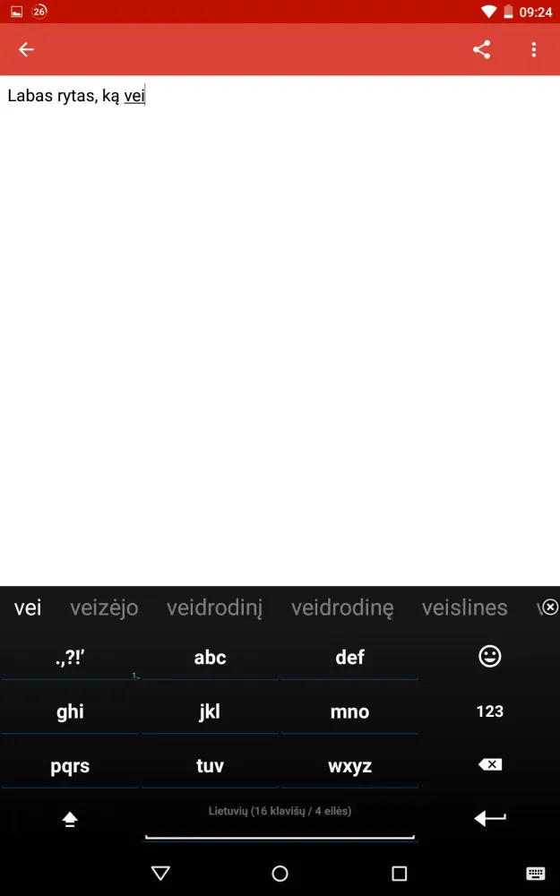 Capturas de pantalla de Lithuanian for AnySoftKeyboard