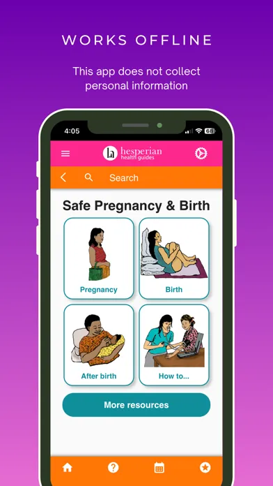 Capturas de tela do Safe Pregnancy and Birth