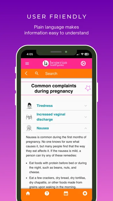 Capturas de tela do Safe Pregnancy and Birth