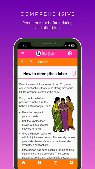 Capturas de tela do Safe Pregnancy and Birth