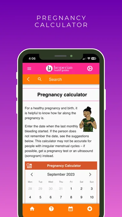 Capturas de tela do Safe Pregnancy and Birth