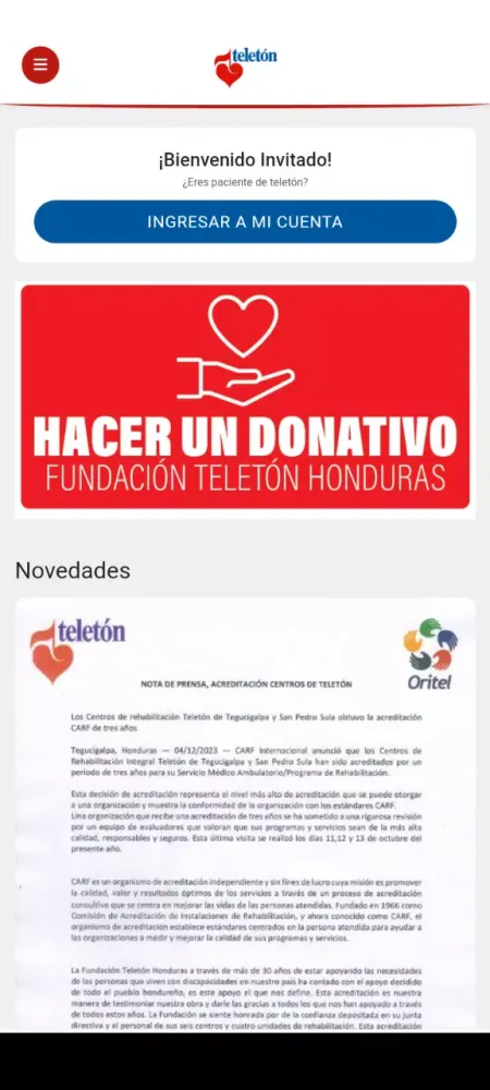 Teletón Honduras Screenshots