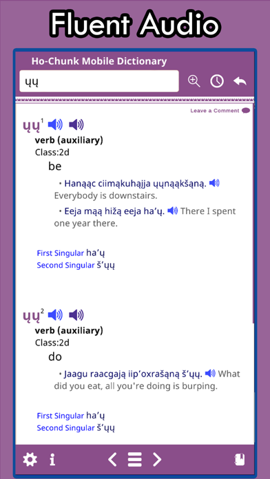 Tangkapan layar Ho-Chunk Dictionary