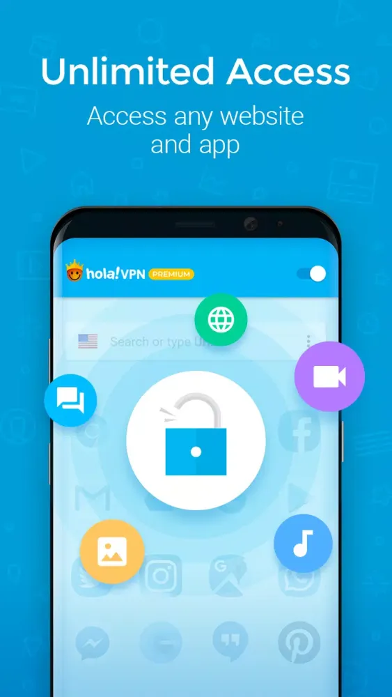 ภาพหน้าจอของ HolaVPN PLUS