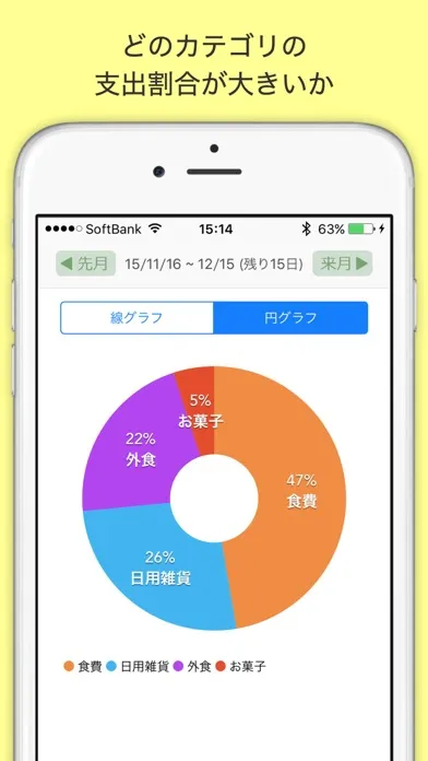 Tangkapan skrin 袋分家計簿 : 簡単人気の家計簿アプリ