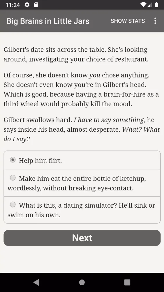 Capturas de tela do Big Brains in Little Jars