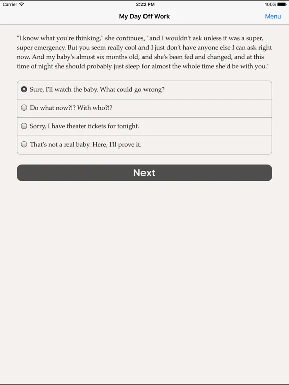 My Day off Work iPad 應用截圖