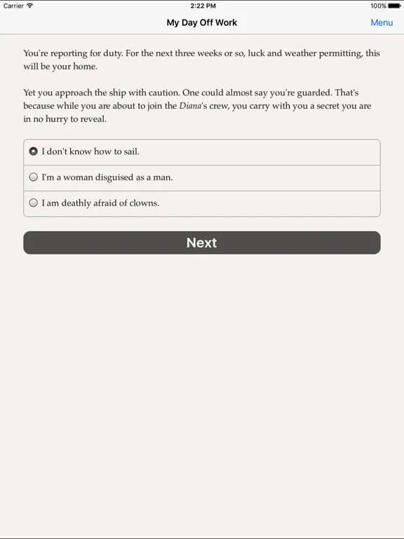 My Day off Work iPad 應用截圖