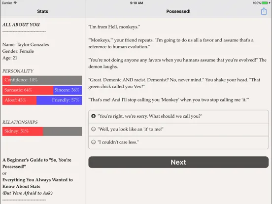 So, You're Possessed! iPad  Screenshots