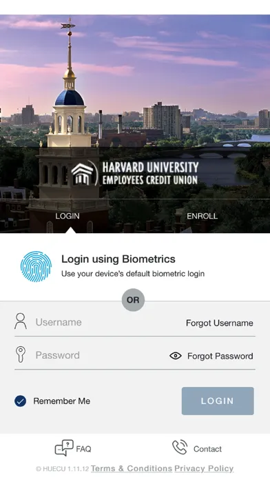 Harvard FCU Cards 스크린샷