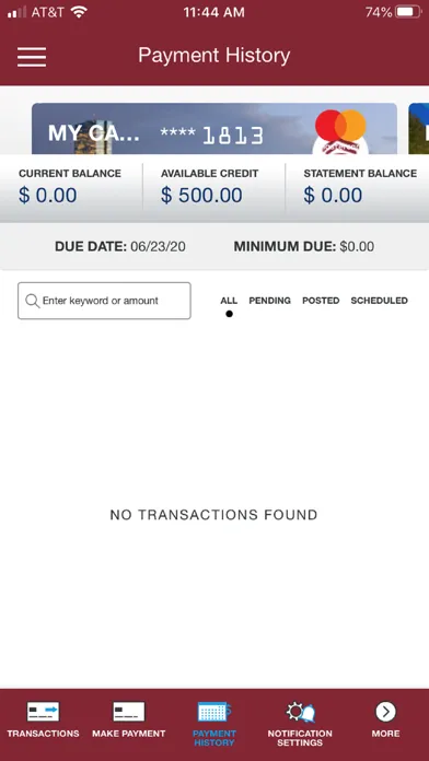 Harvard FCU Cards 스크린샷