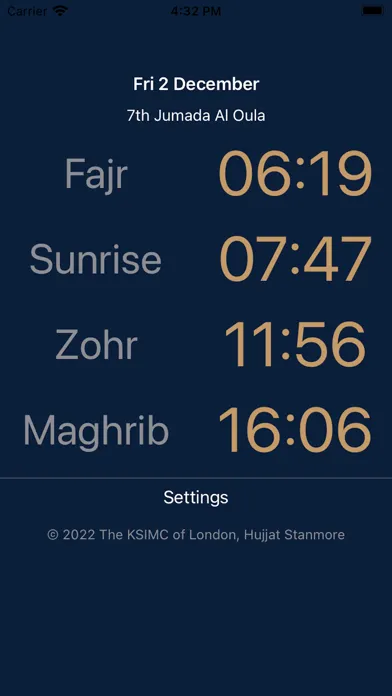 Salaat Times Hujjat应用截图