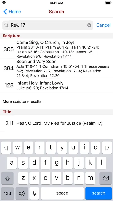 Tangkapan layar Glory to God Ecumenical Hymnal