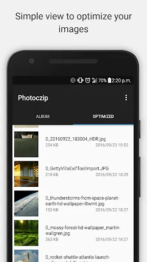 Photoczip - compress resize Screenshots