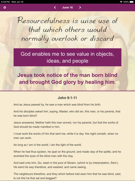 Zrzuty ekranu Biblical Character Calendar iPad 