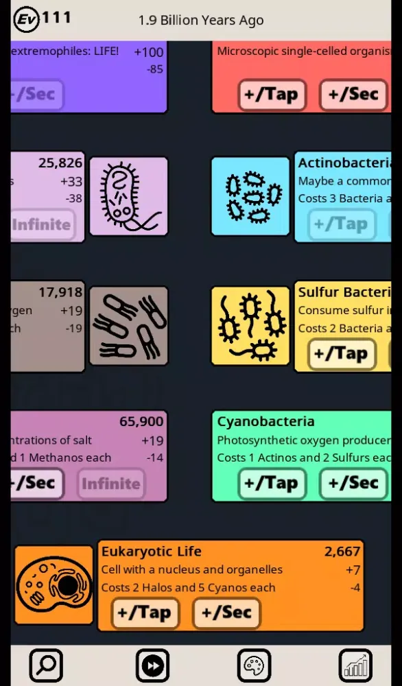 Life Incremental Evolution Clicker Screenshots
