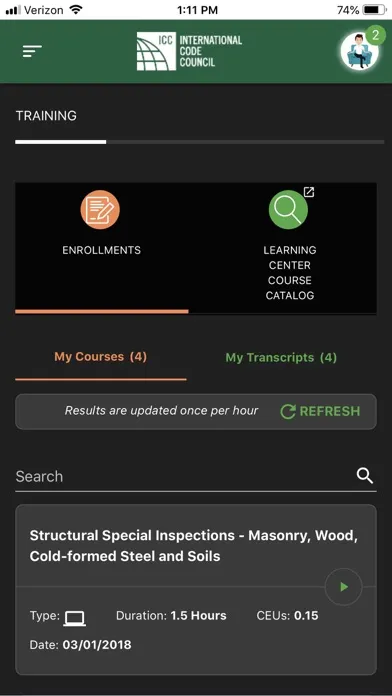 Tangkapan layar myICC by the Code Council