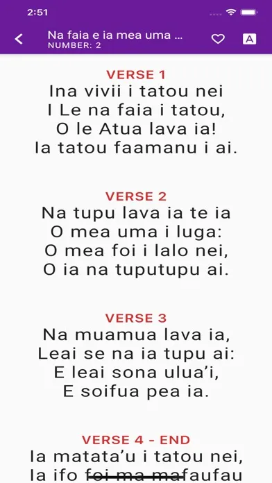 Tangkapan skrin Samoan Hymn