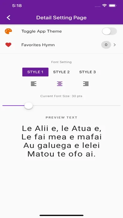 Tangkapan skrin Samoan Hymn