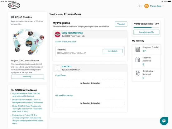 iECHO iPad  Screenshots
